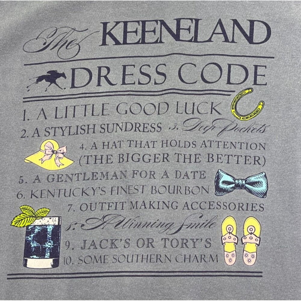 Southern Proper Keeneland Dress Code TShirt Womens Small Pocket Comfort Colors